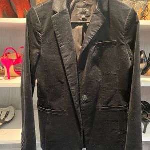 BR black velvet blazer